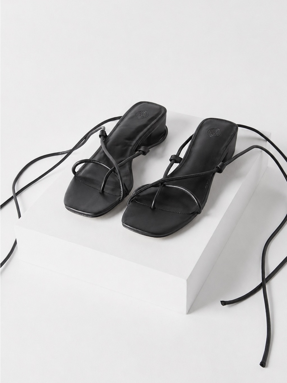 Urban Outfitters Mariana Ankle Wrap Sandal Black Size 9 Worn Once